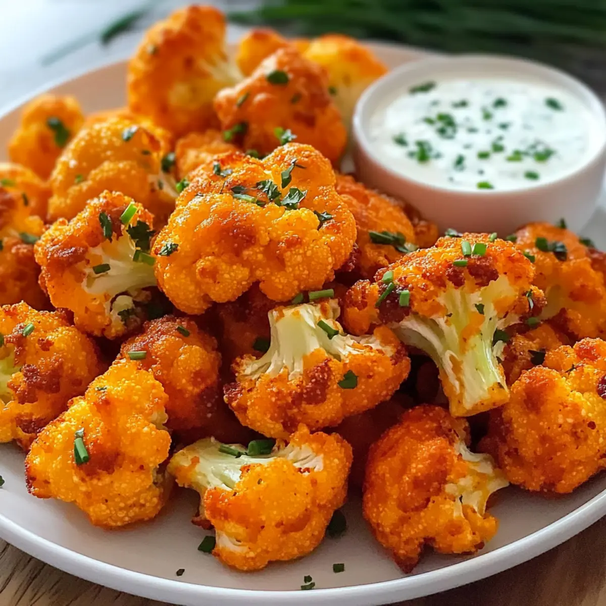 Knusprige Buffalo-Blumenkohl-Ranch Bites für Snacks