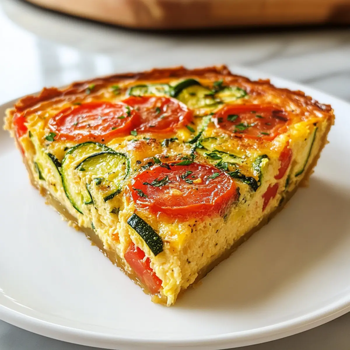 Krustenloser Zucchini-Tomaten-Quiche für jeden Anlass