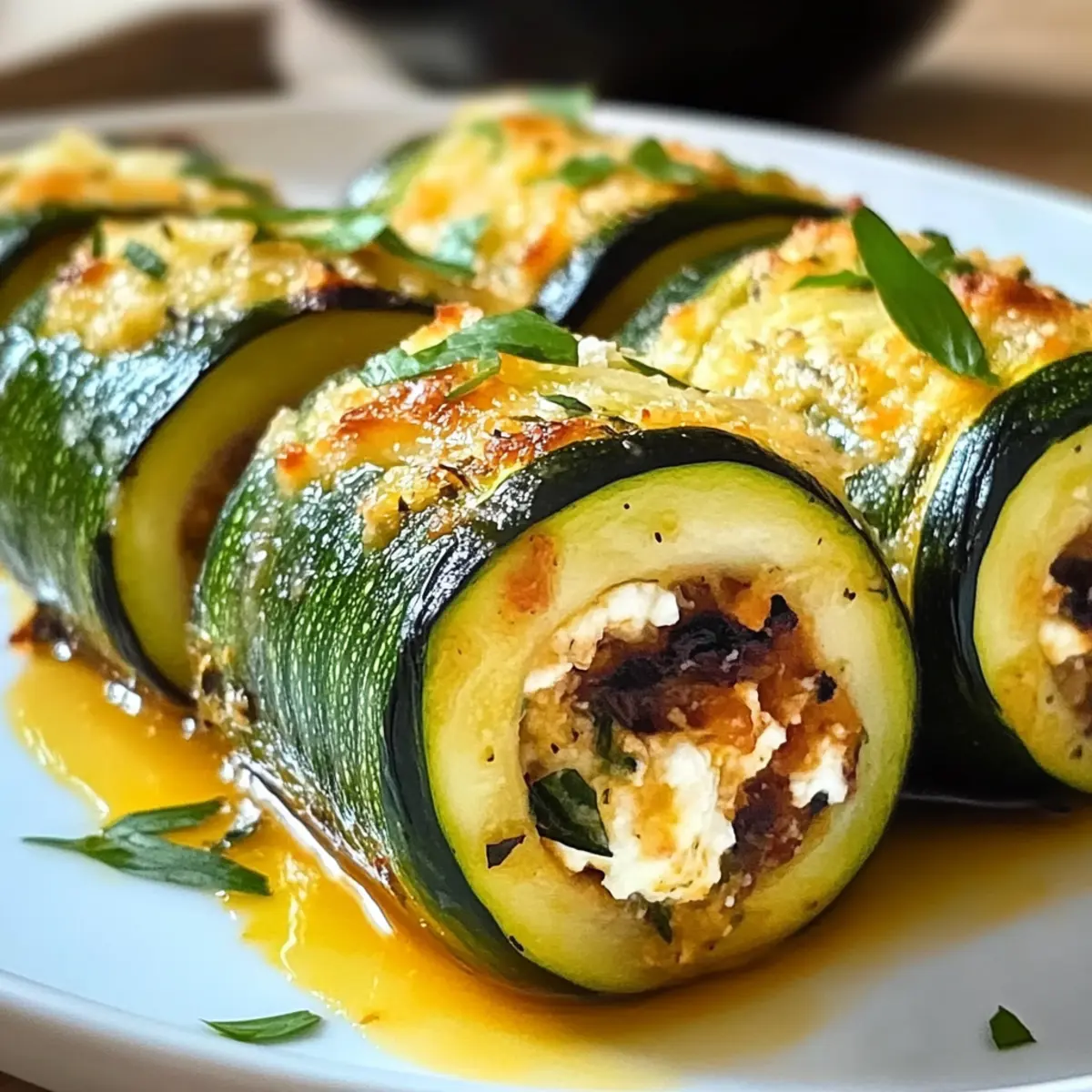 Gefüllte Zucchini-Röllchen: Gesund und einfach hergestellt