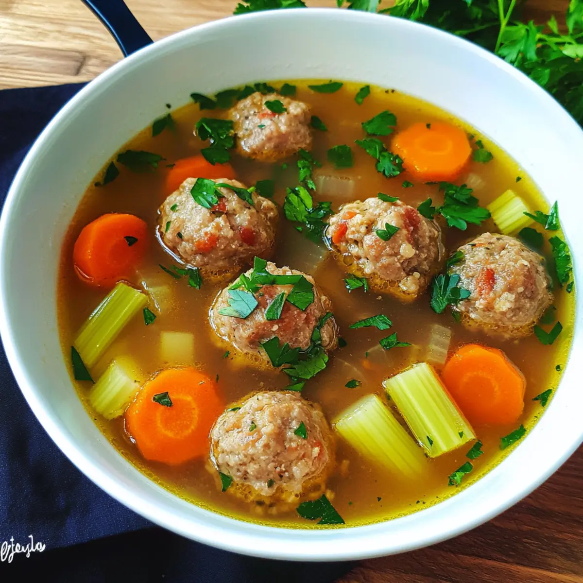 Hackbällchen-Suppe für die ganze Familie