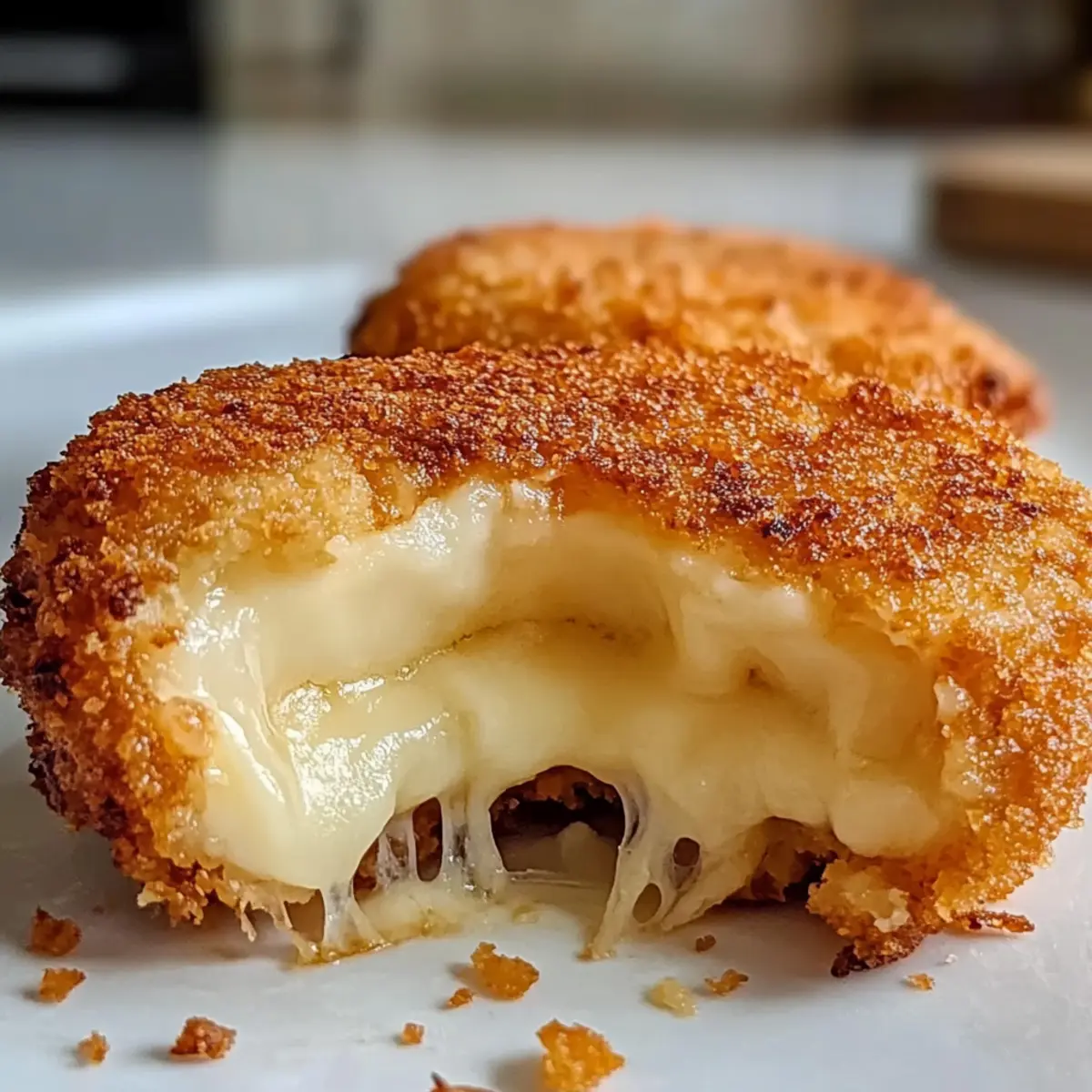 Heißluftfritteuse gebackener Babybel Käse genießen
