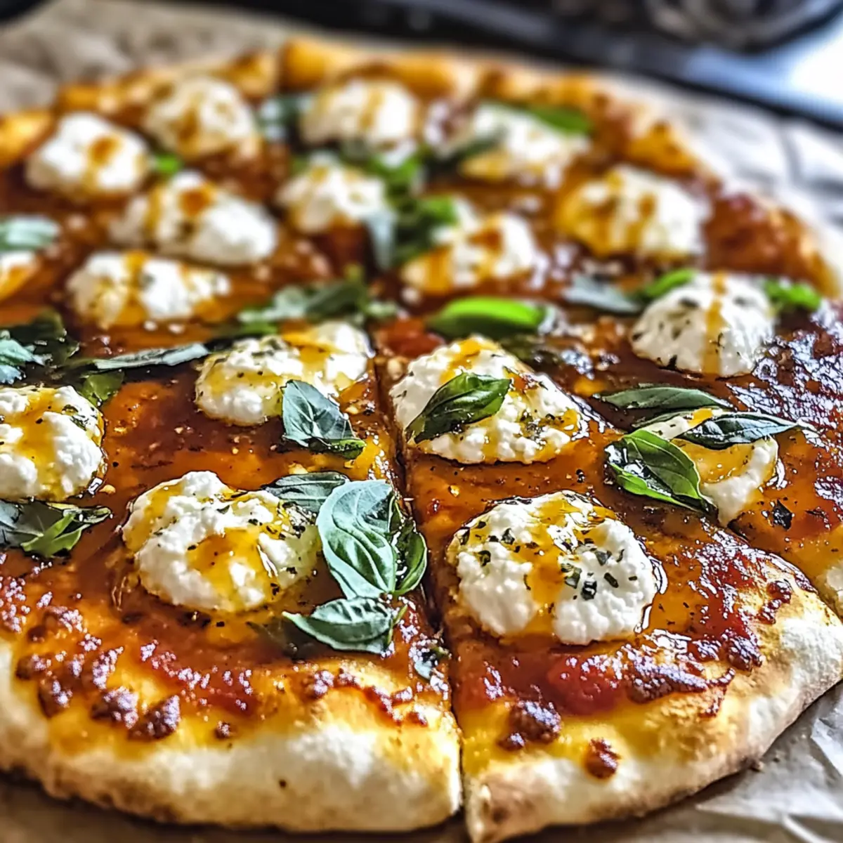 Heißer Honig Ricotta Pizza für den ultimativen Genuss