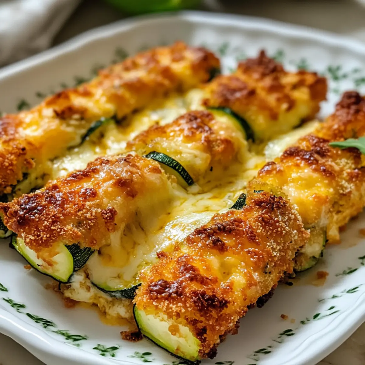 Käse-Zucchini-Stangen: Knuspriger Genuss für Snacks