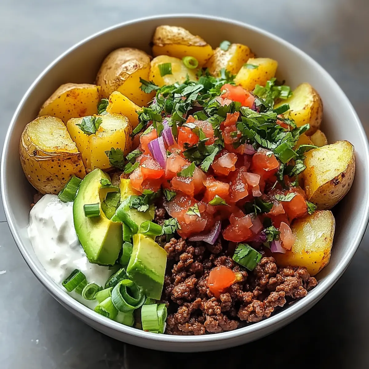 Beladene Kartoffelschalen mit Fiesta-Style Flair