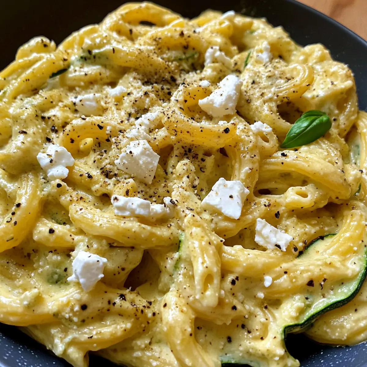 Pasta in Zucchini-Sauce für schnelles Wohlfühlessen