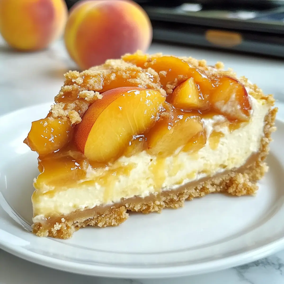 Pfirsich-Cobbler-Käsekuchen für den perfekten Sommer