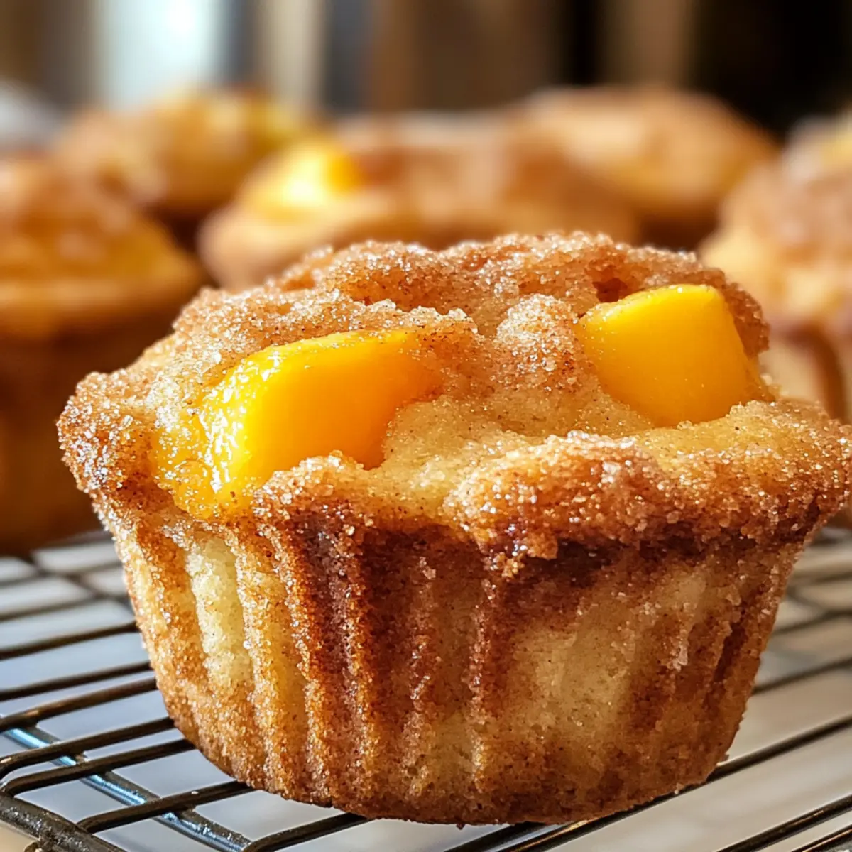 Pfirsich-Cobbler-Muffins für den perfekten Sommergenuss