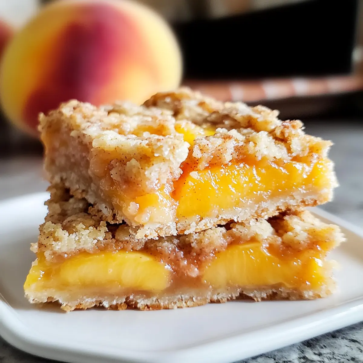Pfirsich Streusel Riegel: Ein Sommergenuss
