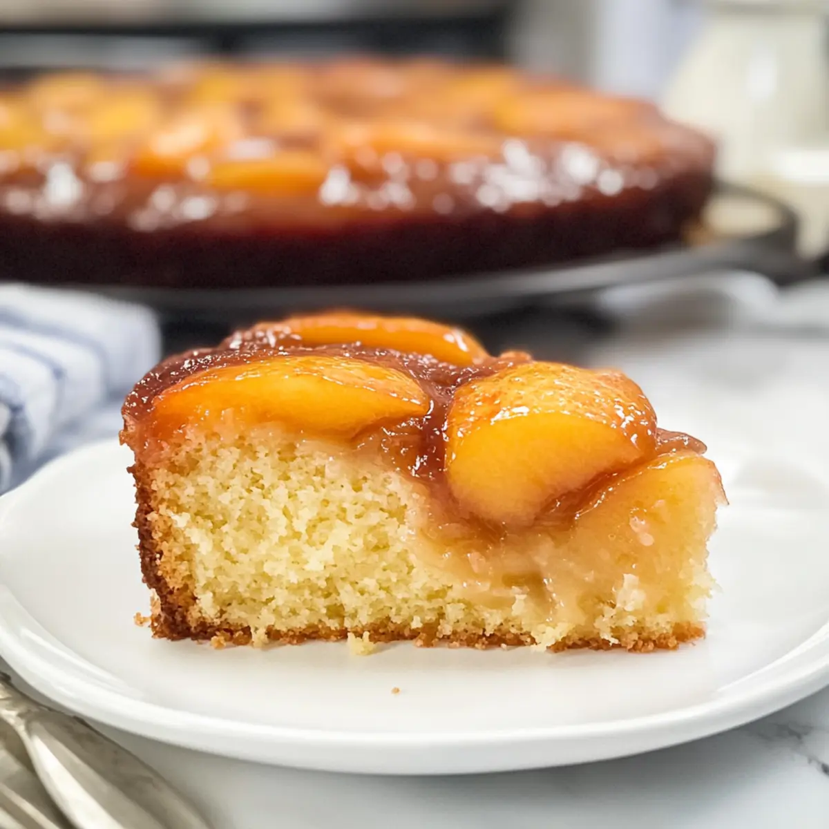 Pfirsich Wende Kuchen für den perfekten Sommerspaß