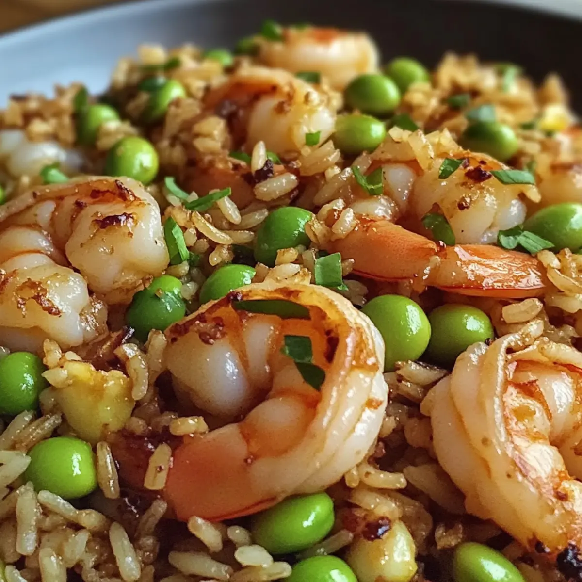 Garnelen gebratener Reis für den perfekten Protein-Kick