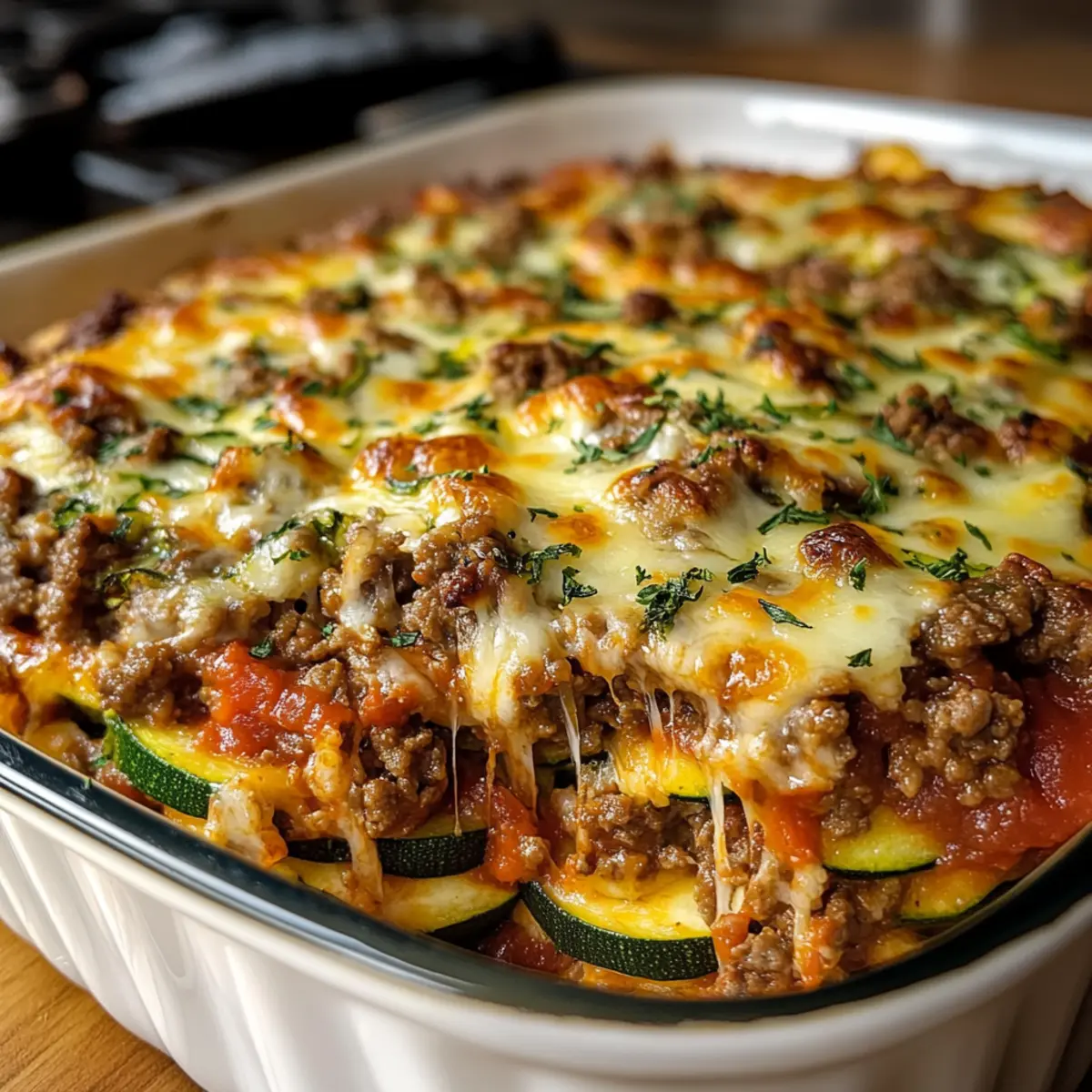 Zucchini-Pizza-Auflauf ganz einfach gemacht