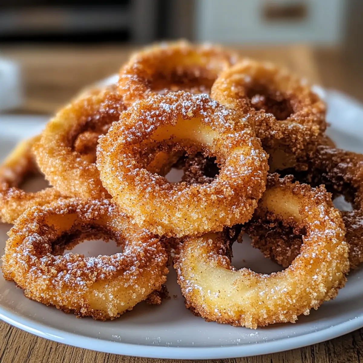 Luftfritteuse Zimt Apfelringe ganz einfach zubereiten