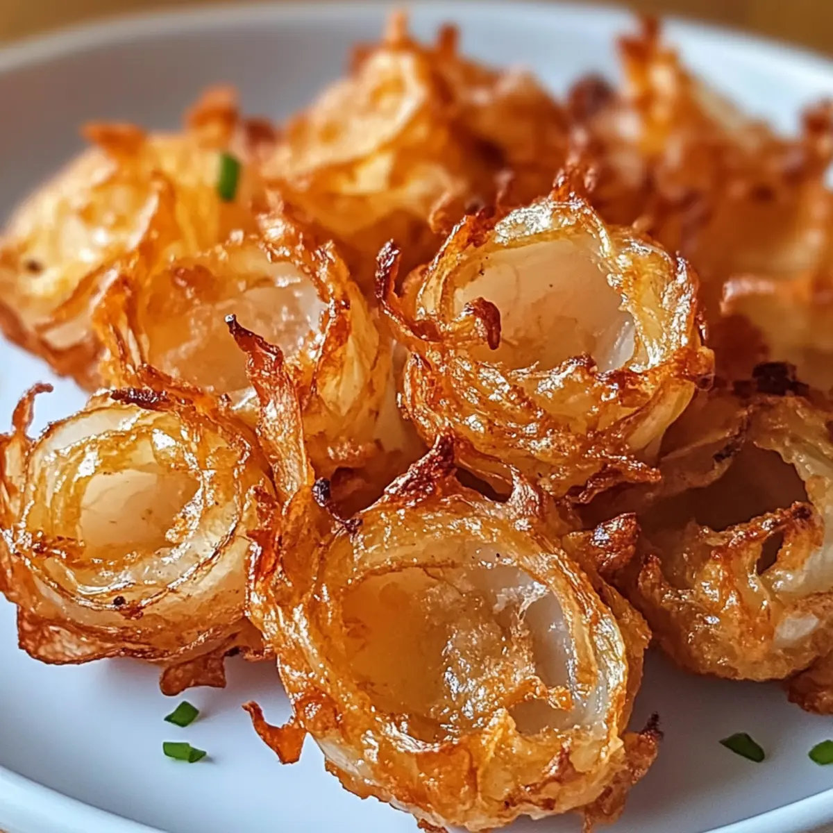 Luftfritteuse knusprige Mini-Blühzwiebeln lecker & leicht