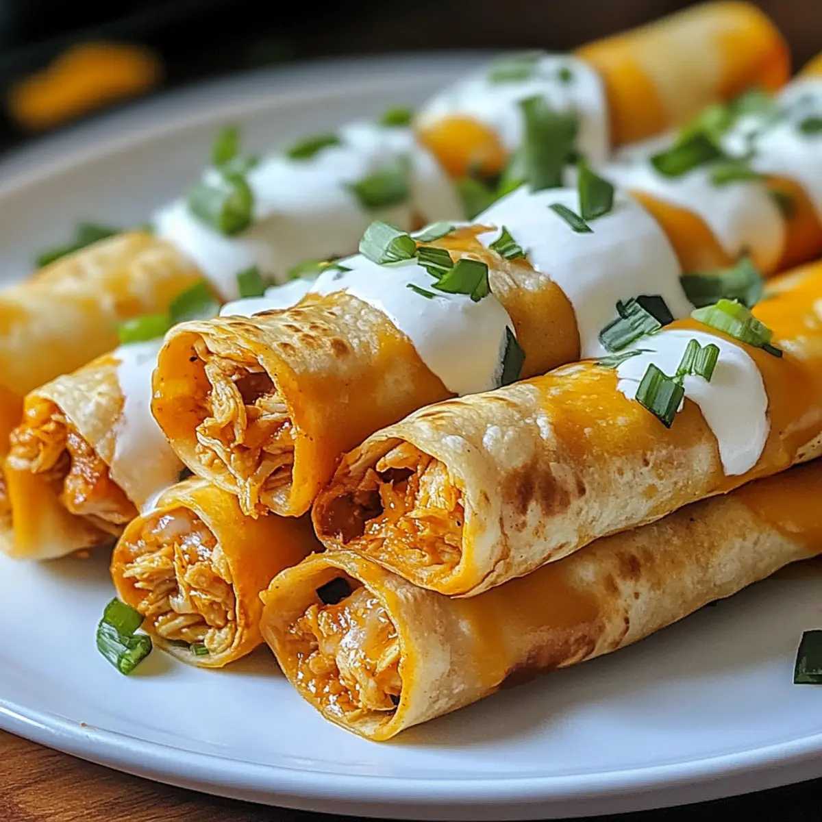 Gebratene Buffalo-Hühnchen-Taquitos in 30 Minuten
