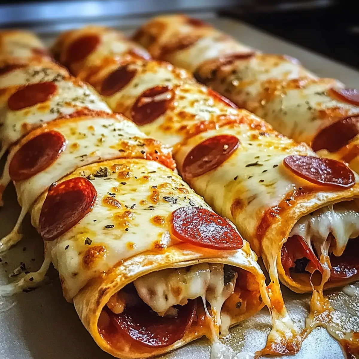 Gebackene Pizzawraps in 20 Minuten zubereiten
