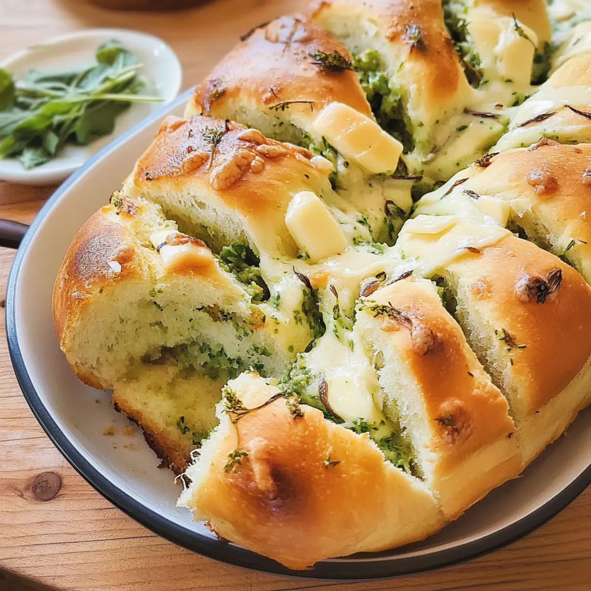 Bärlauch-Zupfbrot für den Osterbrunch selbstgemacht