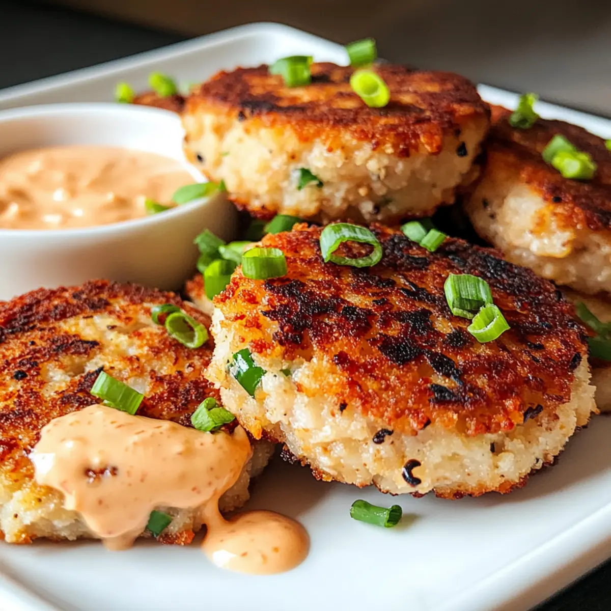 Würzige asiatische Thunfischkekse mit scharfer Mayo