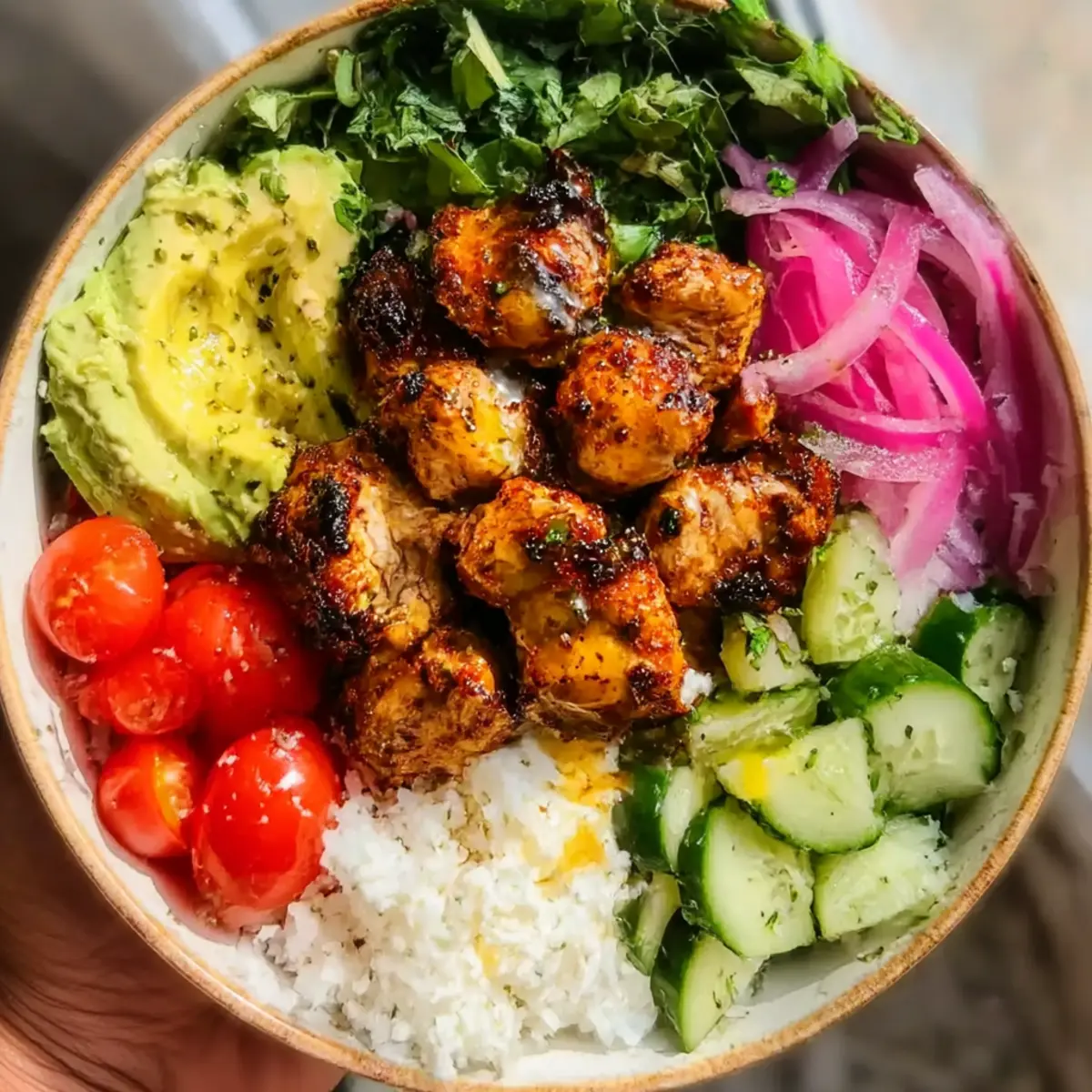 Cava Honig Harissa Hähnchen Schalen für jeden Tag
