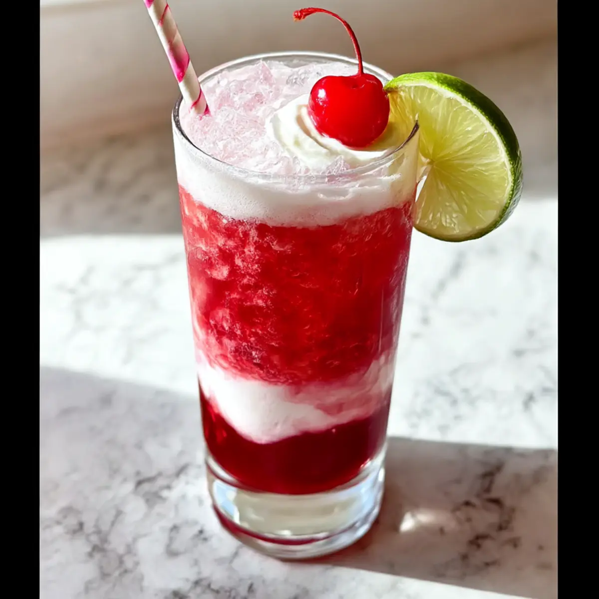 Kirsche-Limette-Frost Dreckige Limonade für heiße Tage