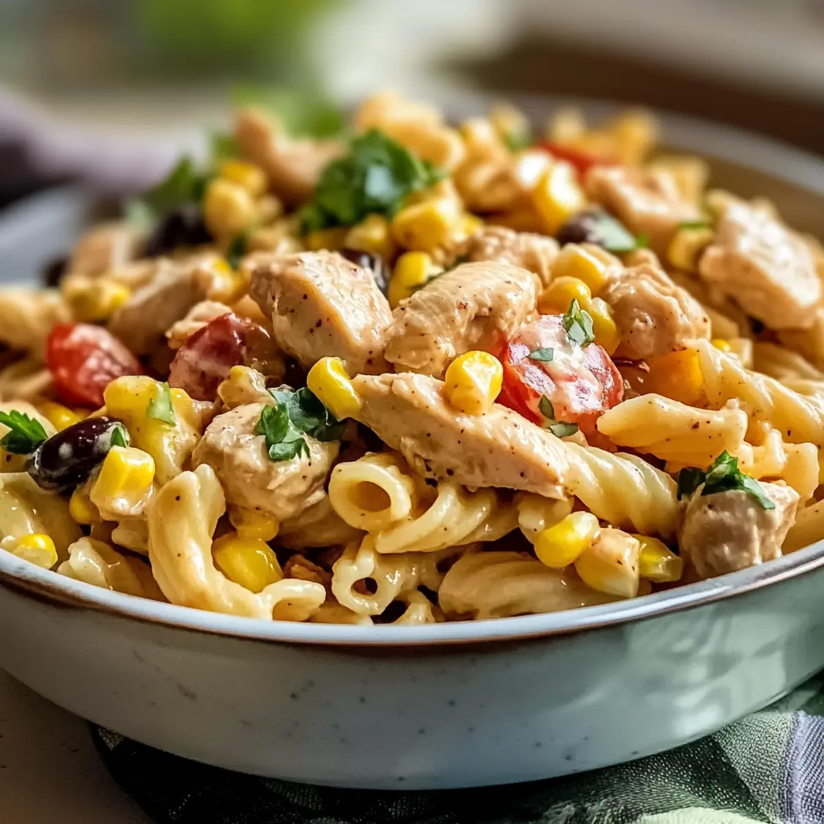 Chipotle Hähnchen Pasta Salat für jede Gelegenheit