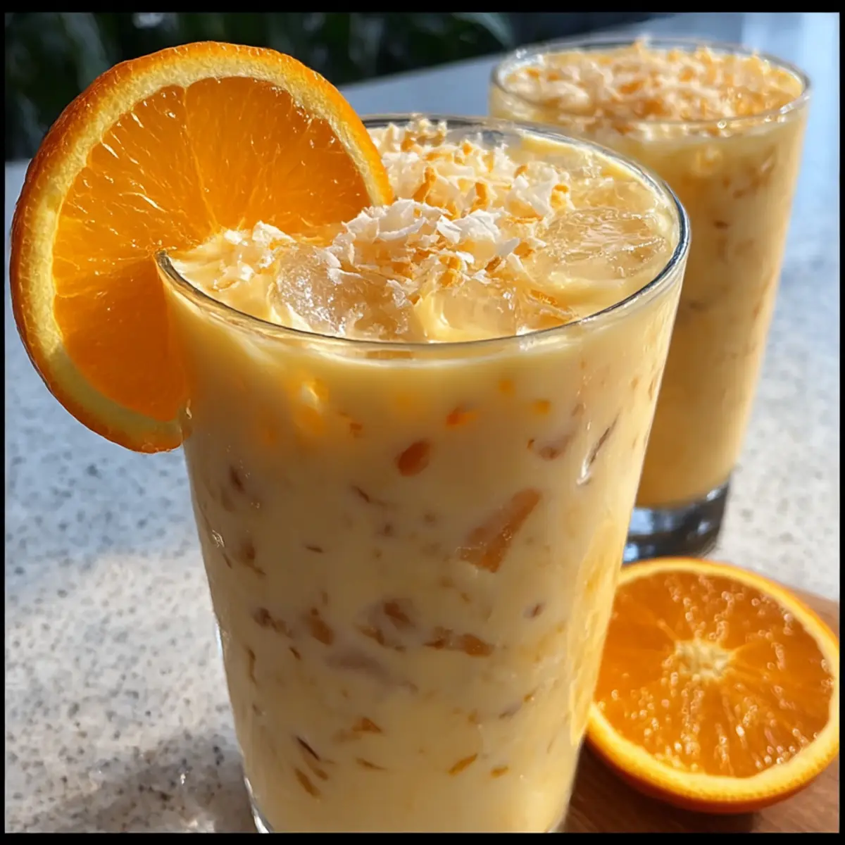 Cremiger Kokosnuss-Orange Genuss für heiße Tage