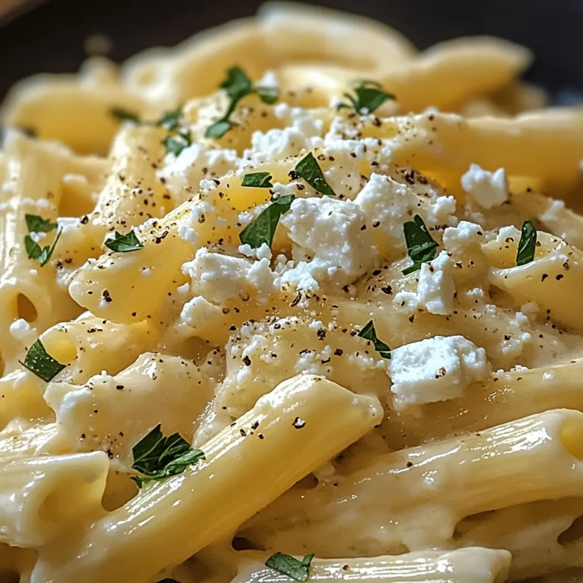 Cremige Zitronen-Feta-Pasta für schnelle Genussmomente