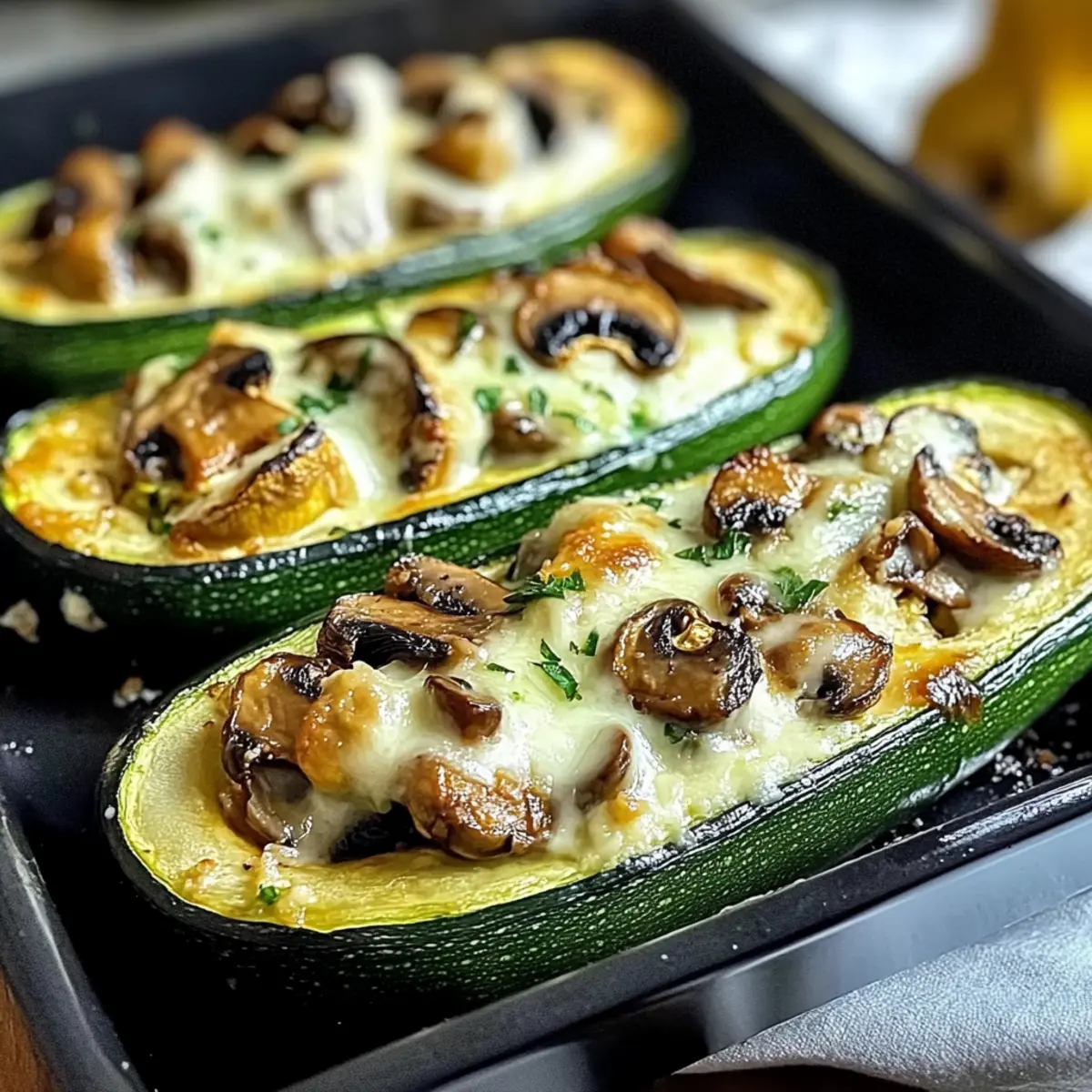Gefüllte Zucchini mit Champignons ganz einfach zaubern