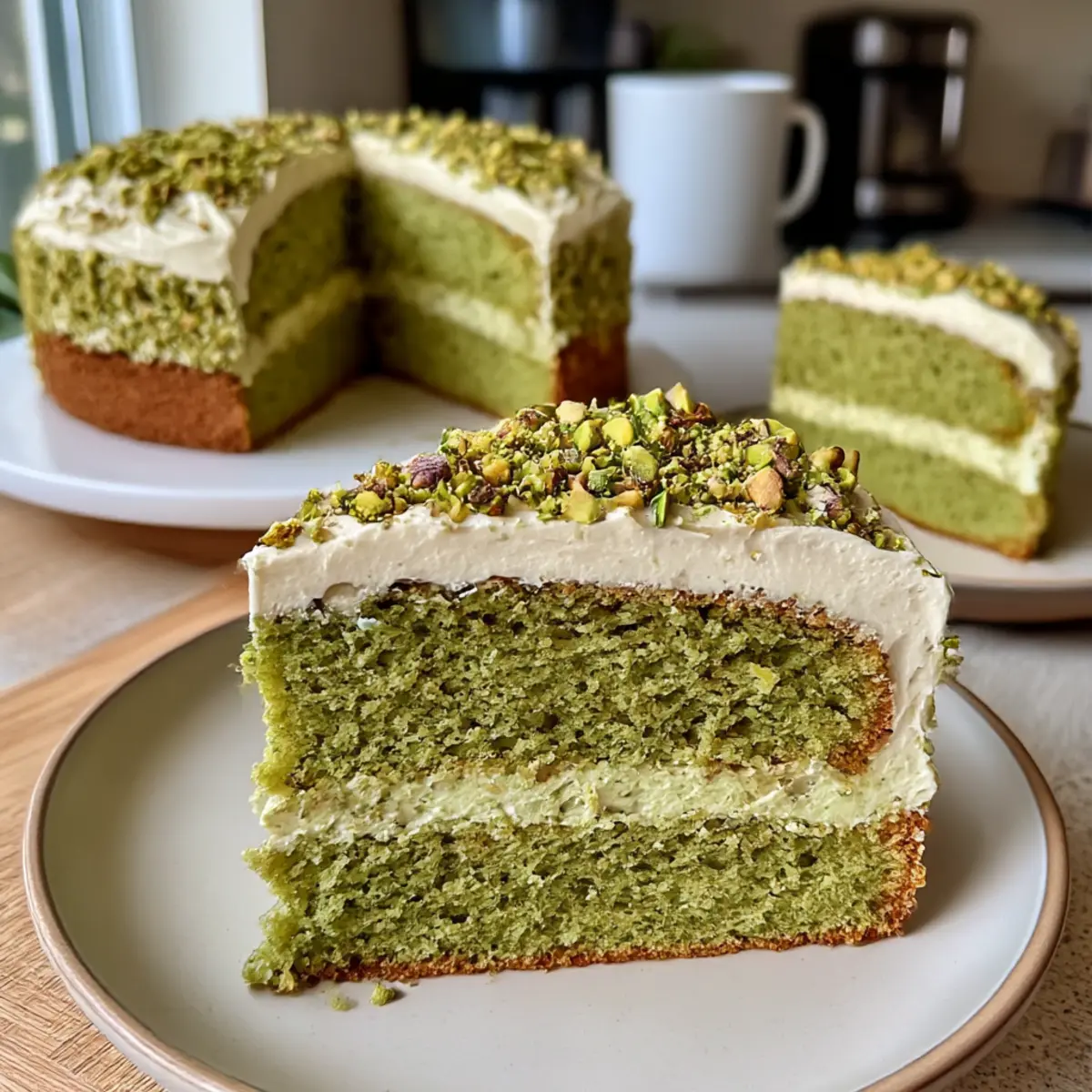 Glutenfreier Matcha-Pistazienkuchen ganz einfach