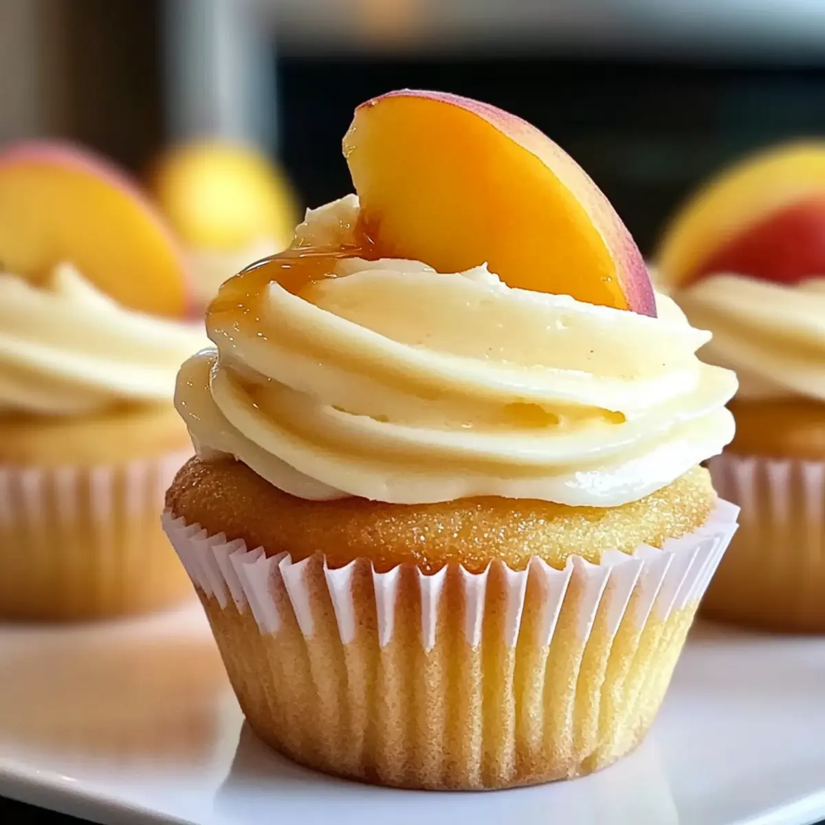Honigpfirsich Frischkäse Cupcakes für den perfekten Sommer