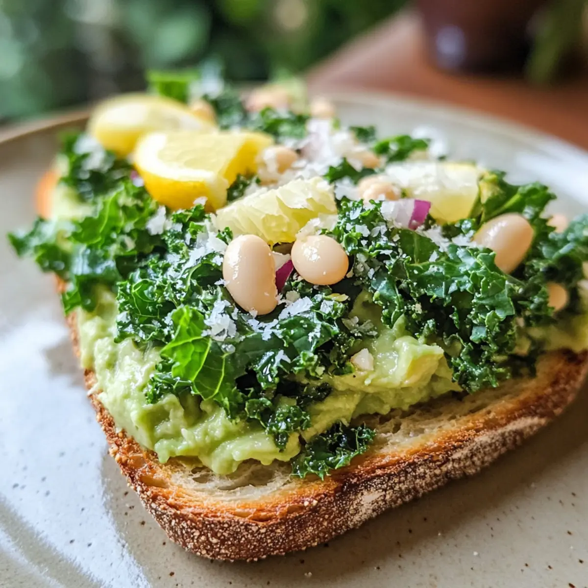 Kale-Salat Avocado-Toast für gesunde Genussmomente