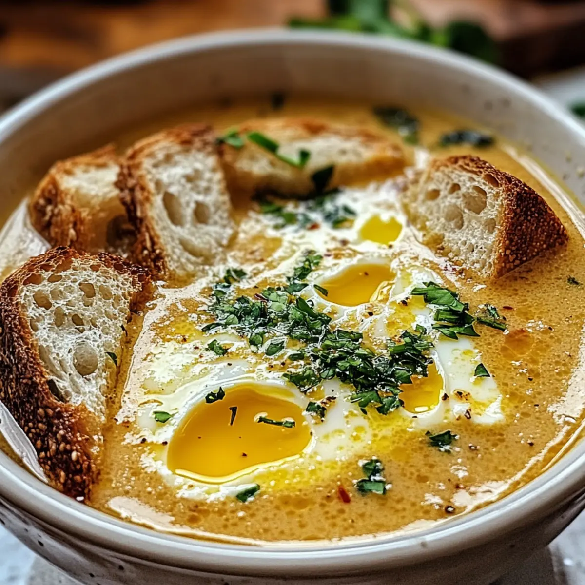 Kuscheln Sie sich mit spanischer Knoblauchsuppe