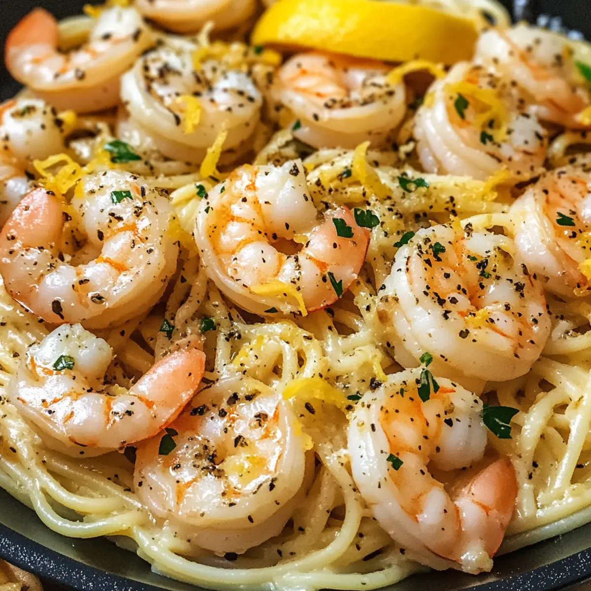 Zitronenbutter Garnelenpasta in nur 30 Minuten