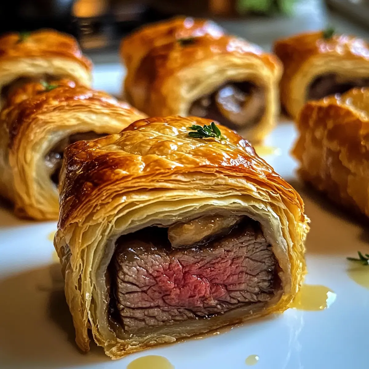 Mini Rindfleisch Wellington Häppchen lecker selbstgemacht