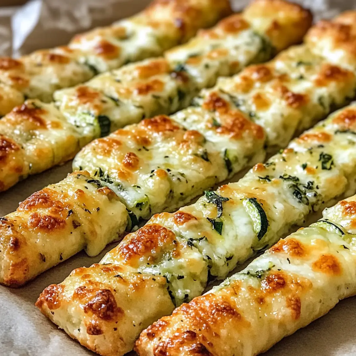 Mozzarella-Zucchini-Brotstangen ganz einfach selber machen