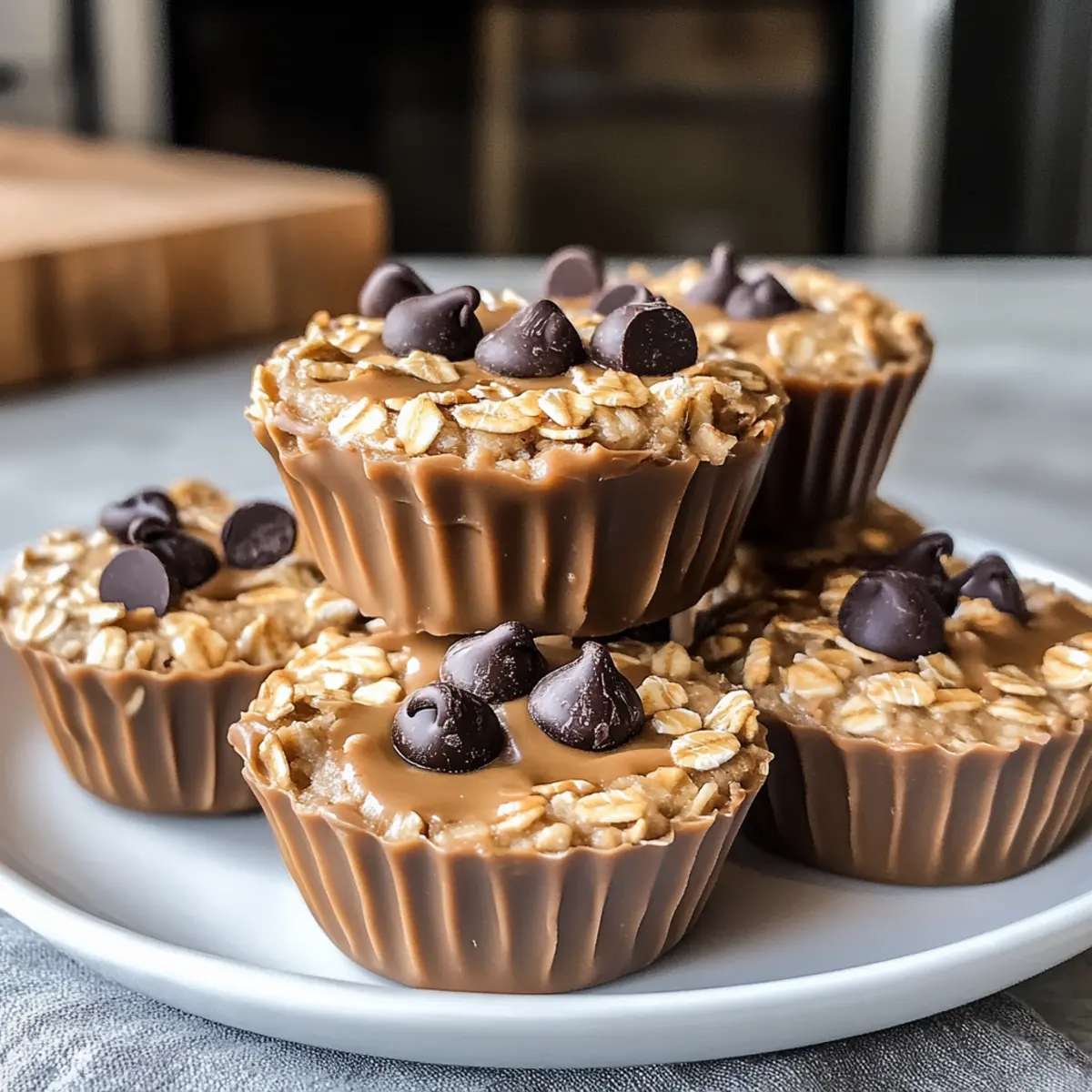 Keine-Bake Erdnussbutter Haferbecher für Snacks