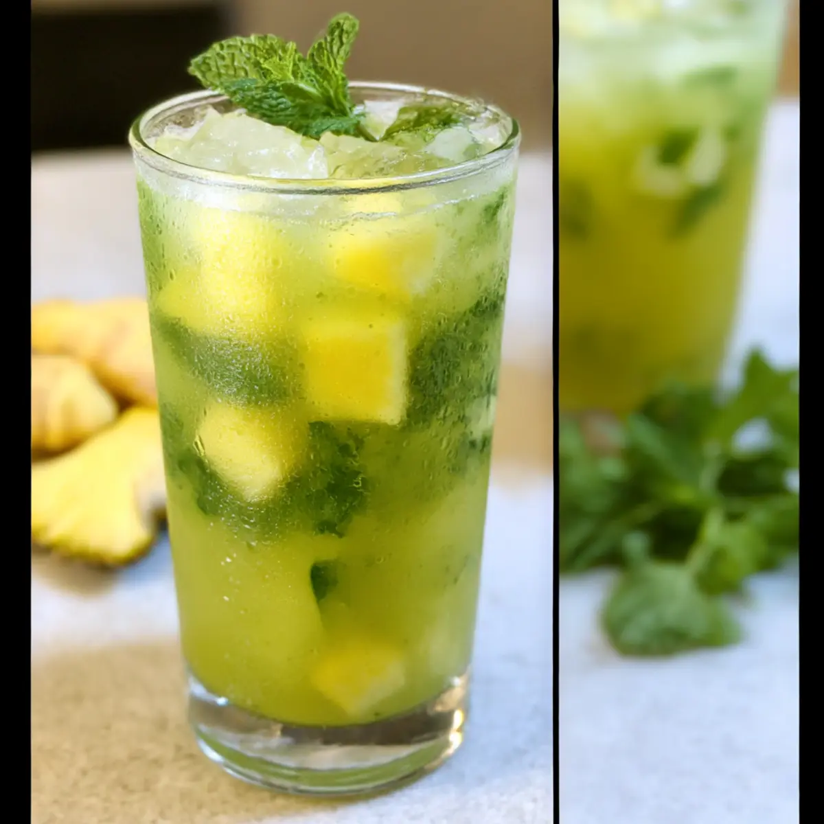 Ananas Gurke Agua Fresca leicht gemacht
