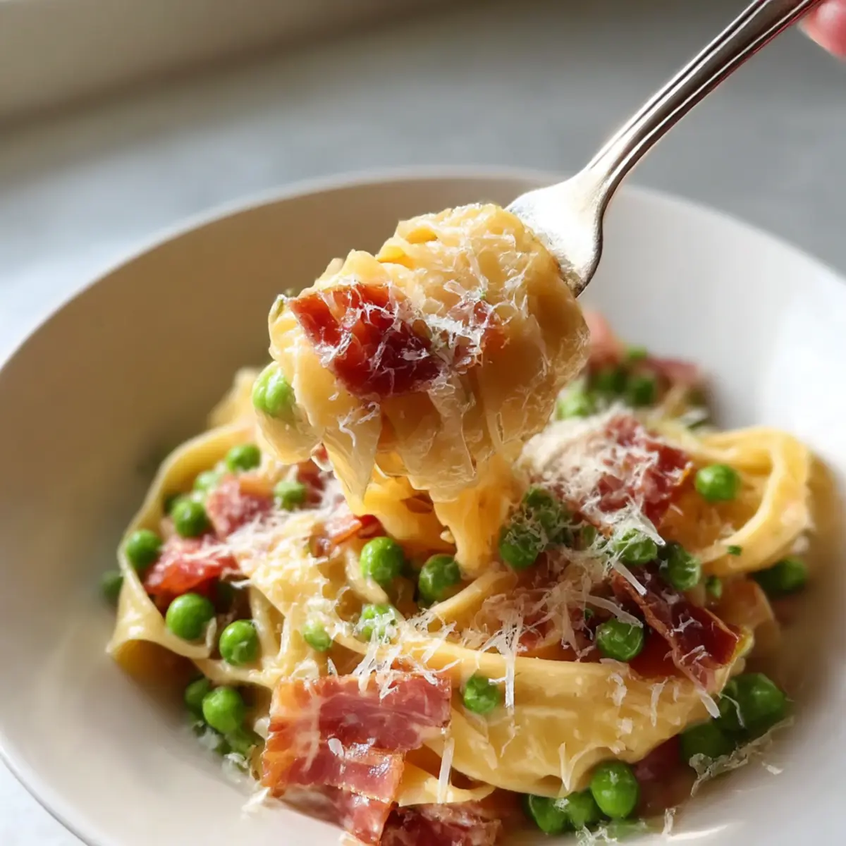 Schnelle Prosciutto Pasta mit cremiger Note