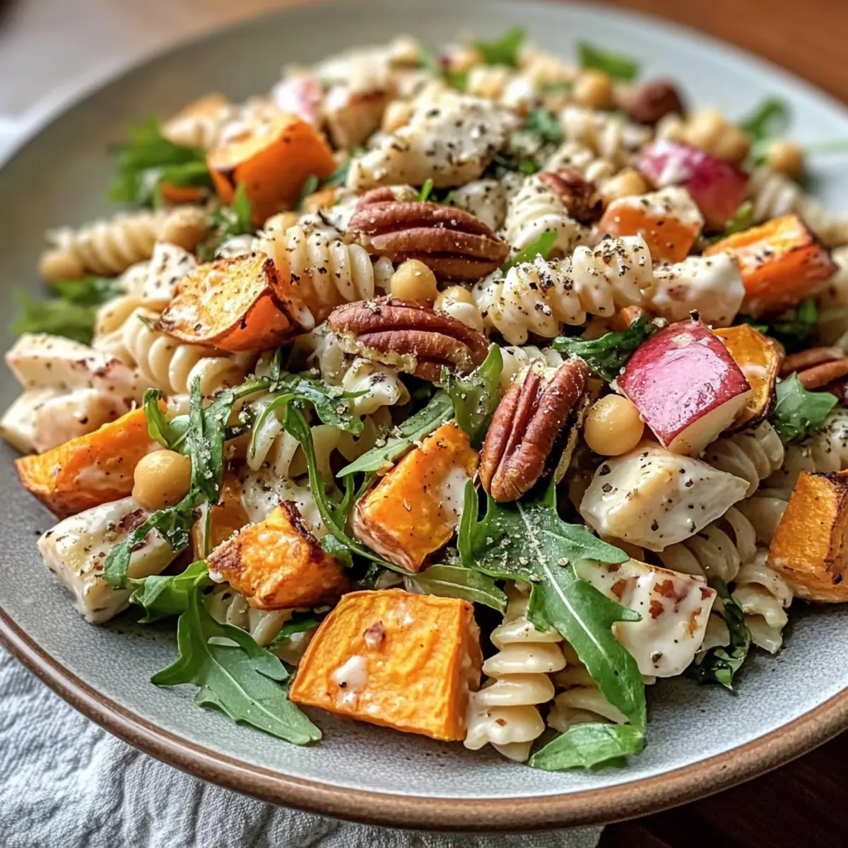 Protein Herbst Pasta Salat für gesunde Genießer