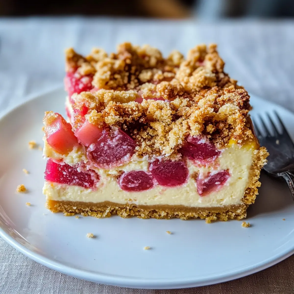 Rhabarber-Käsekuchen mit Streuseln – Der perfekte Genuss