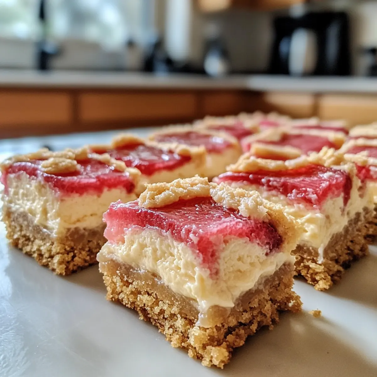 Rhabarberriegel mit Frischkäse für Frühlingsgenuss