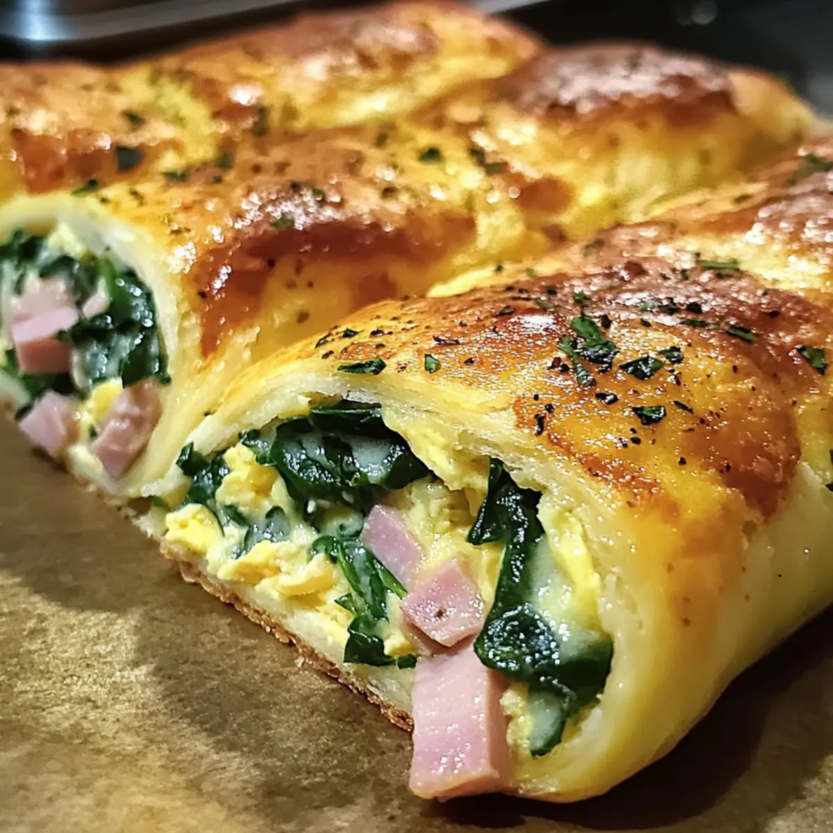 Spinat Schinken Frühstücksrollen für den perfekten Morgen