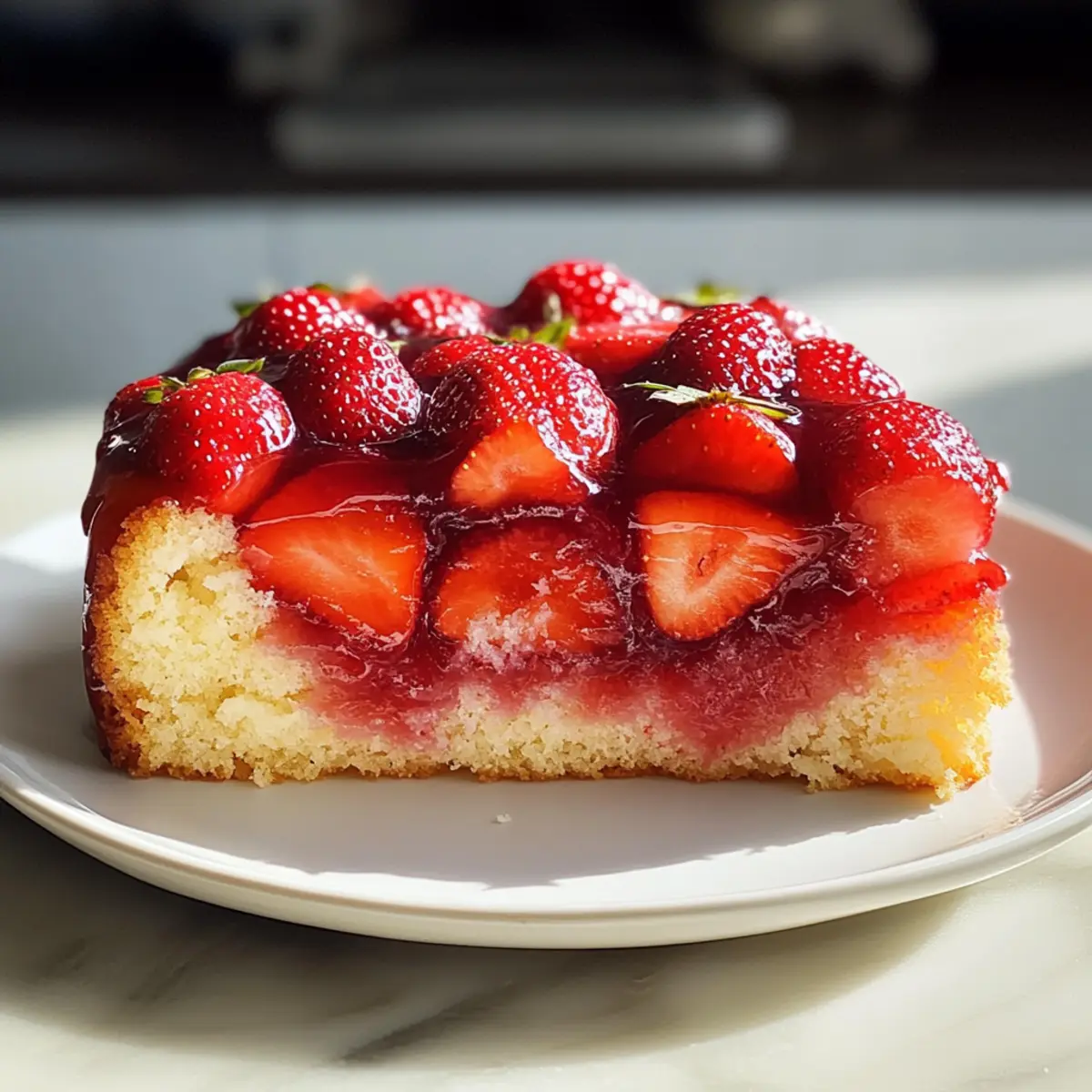 Erdbeer-Umdrehen-Kuchen für fruchtigen Genuss